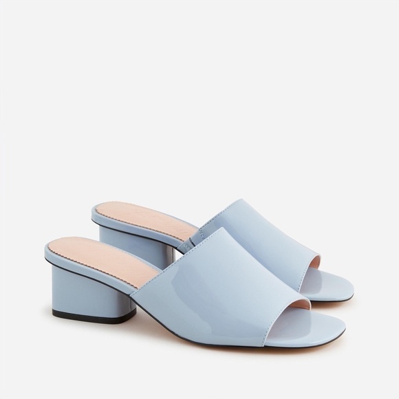 J. Crew Shoes - J. Crew || 1997 Mules in Patent Leather Icy Blue 8 Heels Slides Sandals